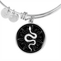 Sacred Geometry Sun Snake Bracelet Stainless Steel or 18k Gold Circle Bangle-Express Your Love Gifts