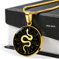 Sacred Geometry Sun Snake Circle Necklace Stainless Steel or 18k Gold 18-22"-Express Your Love Gifts