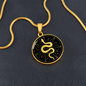 Sacred Geometry Sun Snake Circle Necklace Stainless Steel or 18k Gold 18-22"-Express Your Love Gifts