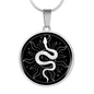 Sacred Geometry Sun Snake Circle Necklace Stainless Steel or 18k Gold 18-22"-Express Your Love Gifts