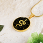 Sacred Geometry Sun Snake Circle Necklace Stainless Steel or 18k Gold 18-22"-Express Your Love Gifts