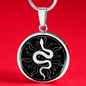 Sacred Geometry Sun Snake Circle Necklace Stainless Steel or 18k Gold 18-22"-Express Your Love Gifts