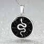 Sacred Geometry Sun Snake Circle Necklace Stainless Steel or 18k Gold 18-22"-Express Your Love Gifts