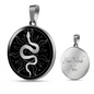 Sacred Geometry Sun Snake Circle Necklace Stainless Steel or 18k Gold 18-22"-Express Your Love Gifts