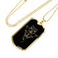 Sacred Geometry The Cat Necklace Stainless Steel or 18k Gold Dog Tag-Express Your Love Gifts