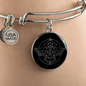 Sacred Geometry The Egyptian Scarab Bracelet Stainless Steel or 18k Gold Circle Bangle-Express Your Love Gifts