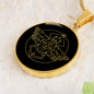 Sacred Geometry The Egyptian Scarab Circle Necklace Stainless Steel or 18k Gold 18-22"-Express Your Love Gifts