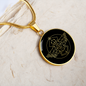 Sacred Geometry The Egyptian Scarab Circle Necklace Stainless Steel or 18k Gold 18-22"-Express Your Love Gifts