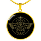 Sacred Geometry The Egyptian Scarab Circle Necklace Stainless Steel or 18k Gold 18-22"-Express Your Love Gifts