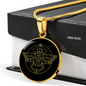 Sacred Geometry The Egyptian Scarab Circle Necklace Stainless Steel or 18k Gold 18-22"-Express Your Love Gifts