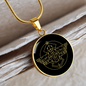 Sacred Geometry The Egyptian Scarab Circle Necklace Stainless Steel or 18k Gold 18-22"-Express Your Love Gifts