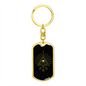 Sacred Geometry The Eye Keychain Stainless Steel or 18k Gold Dog Tag Keyring-Express Your Love Gifts