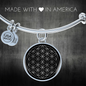 Sacred Geometry The Flower of Life Bracelet Stainless Steel or 18k Gold Circle Bangle-Express Your Love Gifts