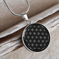 Sacred Geometry The Flower of Life Circle Necklace Stainless Steel or 18k Gold 18-22"-Express Your Love Gifts