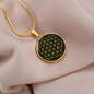 Sacred Geometry The Flower of Life Circle Necklace Stainless Steel or 18k Gold 18-22"-Express Your Love Gifts