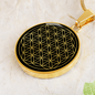 Sacred Geometry The Flower of Life Circle Necklace Stainless Steel or 18k Gold 18-22"-Express Your Love Gifts