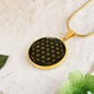 Sacred Geometry The Flower of Life Circle Necklace Stainless Steel or 18k Gold 18-22"-Express Your Love Gifts