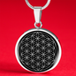 Sacred Geometry The Flower of Life Circle Necklace Stainless Steel or 18k Gold 18-22"-Express Your Love Gifts