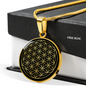 Sacred Geometry The Flower of Life Circle Necklace Stainless Steel or 18k Gold 18-22"-Express Your Love Gifts