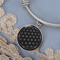 Sacred Geometry The Flower of Life Stylized Version Bracelet Stainless Steel or 18k Gold Circle Bangle-Express Your Love Gifts