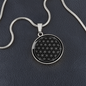 Sacred Geometry The Flower of Life Stylized Version Circle Necklace Stainless Steel or 18k Gold 18-22"-Express Your Love Gifts