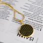 Sacred Geometry The Flower of Life Stylized Version Circle Necklace Stainless Steel or 18k Gold 18-22"-Express Your Love Gifts