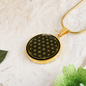 Sacred Geometry The Flower of Life Stylized Version Circle Necklace Stainless Steel or 18k Gold 18-22"-Express Your Love Gifts