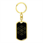 Sacred Geometry The Fruit of Life Stylized Version Keychain Stainless Steel or 18k Gold Dog Tag Keyring-Express Your Love Gifts