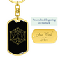 Sacred Geometry The Key Keychain Stainless Steel or 18k Gold Dog Tag Keyring-Express Your Love Gifts
