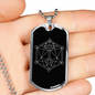 Sacred Geometry The Key Necklace Stainless Steel or 18k Gold Dog Tag-Express Your Love Gifts