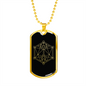 Sacred Geometry The Key Necklace Stainless Steel or 18k Gold Dog Tag-Express Your Love Gifts