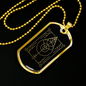 Sacred Geometry The Leaf Necklace Stainless Steel or 18k Gold Dog Tag-Express Your Love Gifts