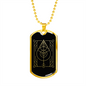 Sacred Geometry The Leaf Necklace Stainless Steel or 18k Gold Dog Tag-Express Your Love Gifts