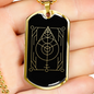 Sacred Geometry The Leaf Necklace Stainless Steel or 18k Gold Dog Tag-Express Your Love Gifts