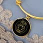 Sacred Geometry The Owl Bracelet Stainless Steel or 18k Gold Circle Bangle-Express Your Love Gifts