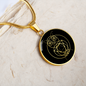 Sacred Geometry The Owl Circle Necklace Stainless Steel or 18k Gold 18-22"-Express Your Love Gifts