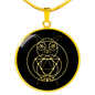 Sacred Geometry The Owl Circle Necklace Stainless Steel or 18k Gold 18-22"-Express Your Love Gifts