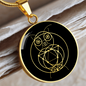 Sacred Geometry The Owl Circle Necklace Stainless Steel or 18k Gold 18-22"-Express Your Love Gifts