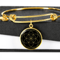 Sacred Geometry The Seed of Life Bracelet Stainless Steel or 18k Gold Circle Bangle-Express Your Love Gifts