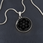 Sacred Geometry The Seed of Life Stylized Version Circle Necklace Stainless Steel or 18k Gold 18-22"-Express Your Love Gifts