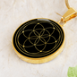 Sacred Geometry The Seed of Life Stylized Version Circle Necklace Stainless Steel or 18k Gold 18-22"-Express Your Love Gifts
