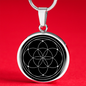 Sacred Geometry The Seed of Life Stylized Version Circle Necklace Stainless Steel or 18k Gold 18-22"-Express Your Love Gifts