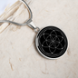 Sacred Geometry The Seed of Life Stylized Version Circle Necklace Stainless Steel or 18k Gold 18-22"-Express Your Love Gifts