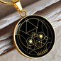 Sacred Geometry The Skull Circle Necklace Stainless Steel or 18k Gold 18-22"-Express Your Love Gifts