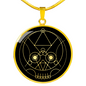 Sacred Geometry The Skull Circle Necklace Stainless Steel or 18k Gold 18-22"-Express Your Love Gifts
