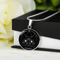 Sacred Geometry The Skull Circle Necklace Stainless Steel or 18k Gold 18-22"-Express Your Love Gifts