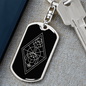 Sacred Geometry The Tree Keychain Stainless Steel or 18k Gold Dog Tag Keyring-Express Your Love Gifts