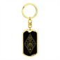 Sacred Geometry The Tree Keychain Stainless Steel or 18k Gold Dog Tag Keyring-Express Your Love Gifts