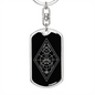 Sacred Geometry The Tree Keychain Stainless Steel or 18k Gold Dog Tag Keyring-Express Your Love Gifts