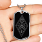 Sacred Geometry The Tree Necklace Stainless Steel or 18k Gold Dog Tag-Express Your Love Gifts